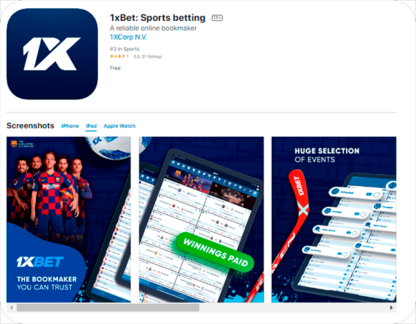 1xbet ipad app